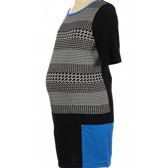 Tibi Black white blue sweater maternity dress - Picture 3 of 4